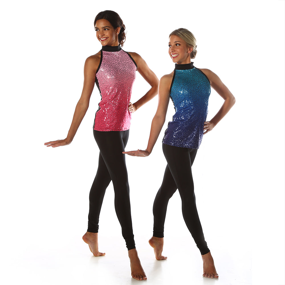 Sequin Ombre Mockneck Tunic