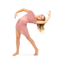 Youth Flutter Sleeve Performance Crop Top
