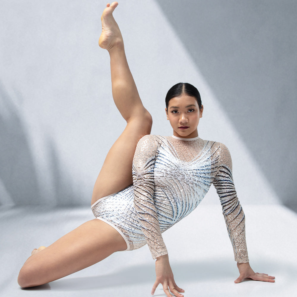 Youth Starburst Geometric Sequin Leotard