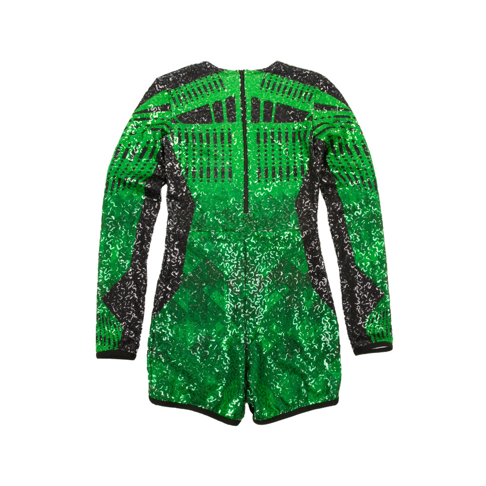 No Limit Long Sleeve Sequin Biketard