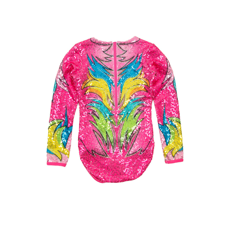 Youth Fluoro Flora Leotard