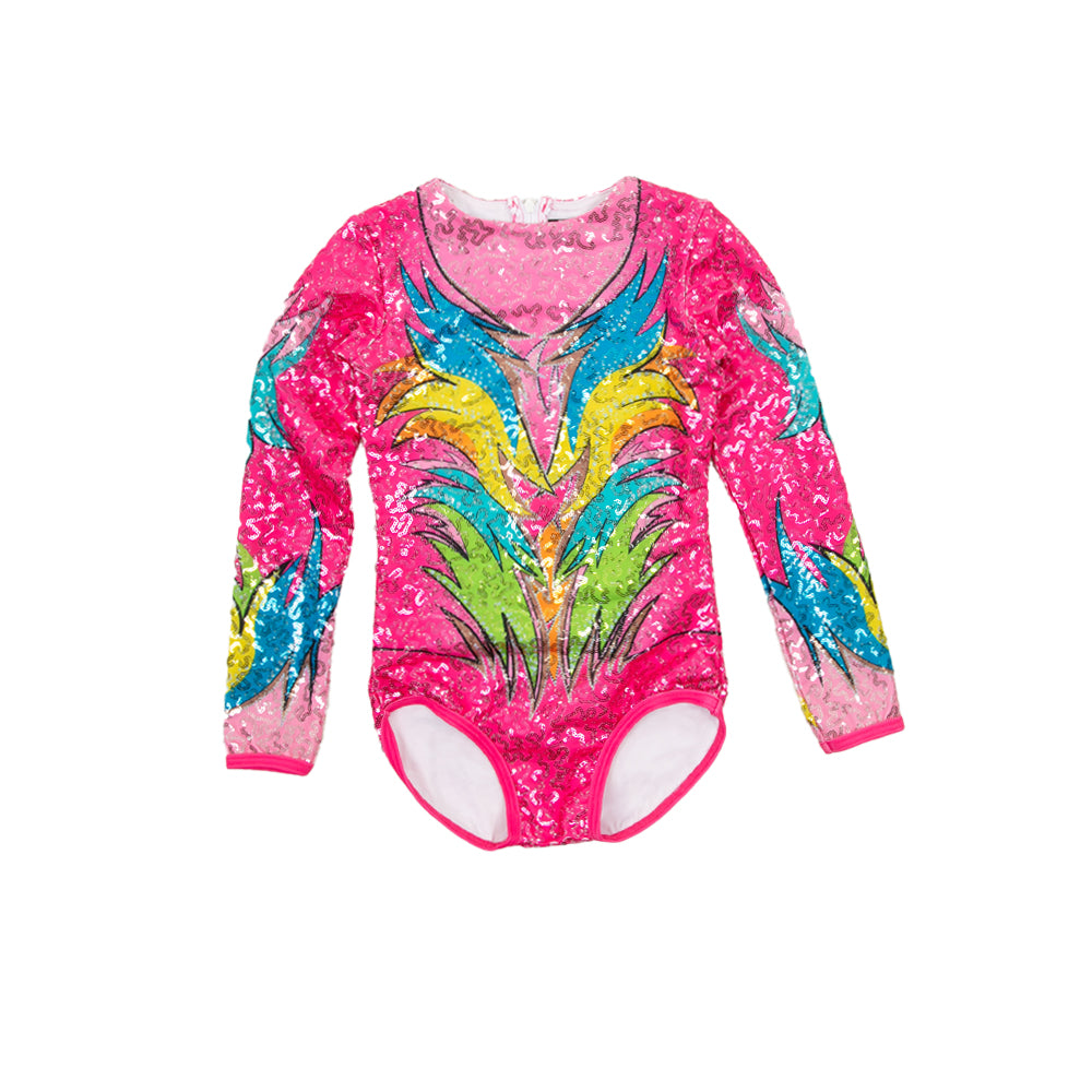 Youth Fluoro Flora Leotard