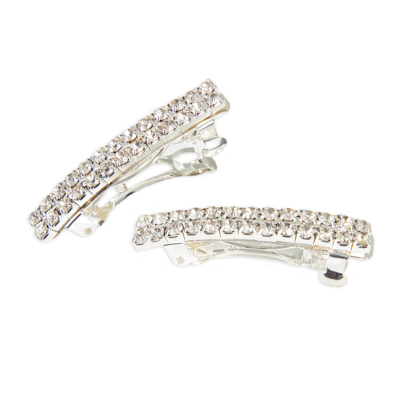 Rhinestone Barrette Pair