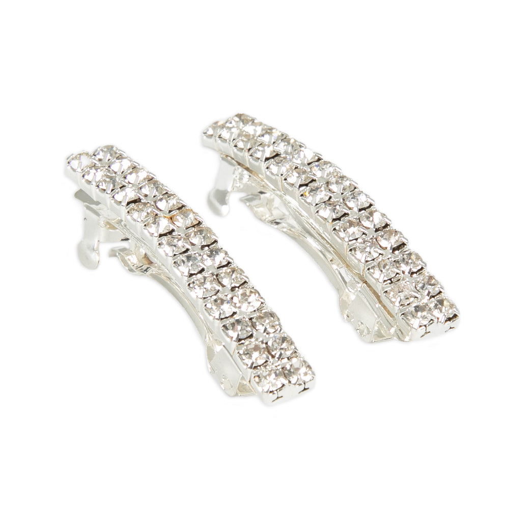 Rhinestone Barrette Pair