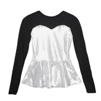 Youth Sweetheart Peplum Long Sleeve Top