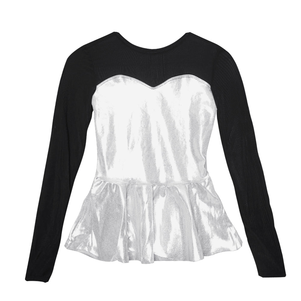 Youth Sweetheart Peplum Long Sleeve Top