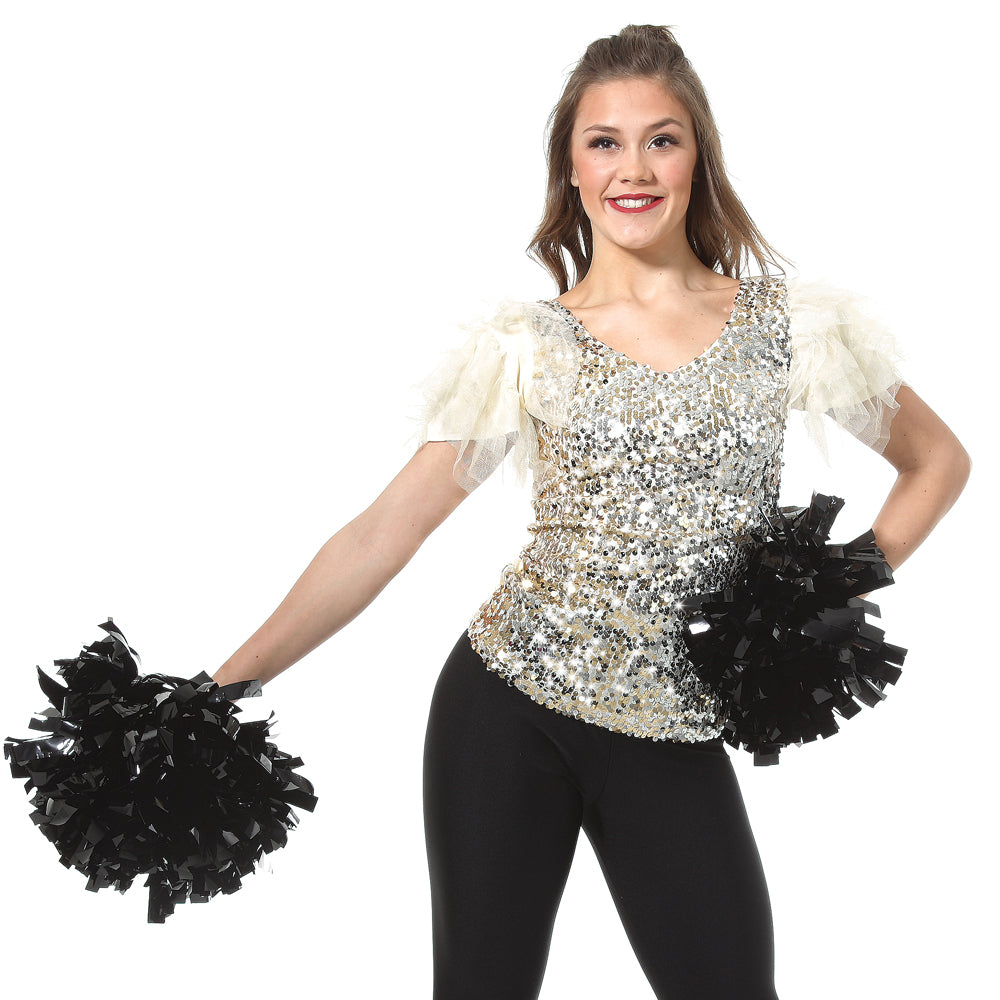 Alexandra Adult Puff Sleeve Sequin Top