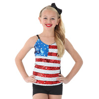 Alexandra Kids Sequin USA Tank