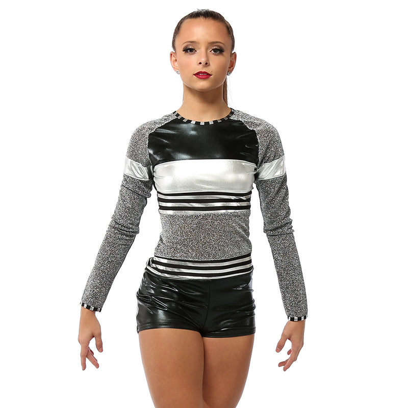 Long Sleeve Shimmer Biketard