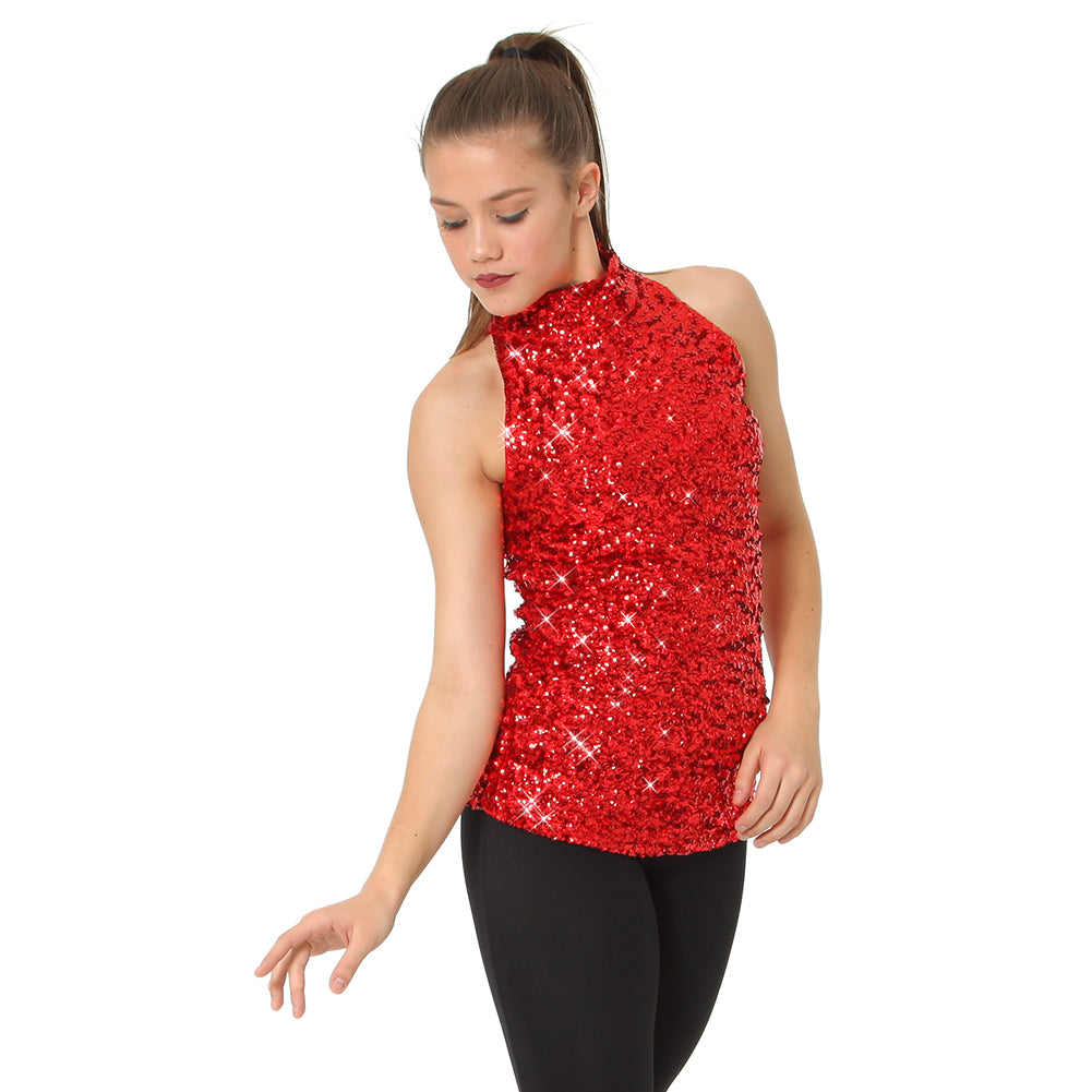 Alexandra Mock Neck Sequin Tank