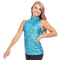 Alexandra Mock Neck Sequin Tank