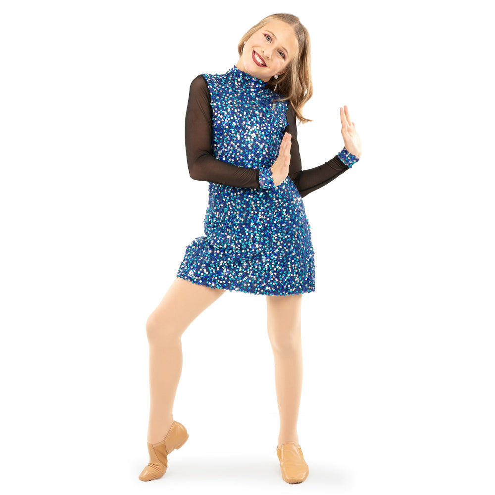 Youth Mesh Long Sleeve Sequin Tunic