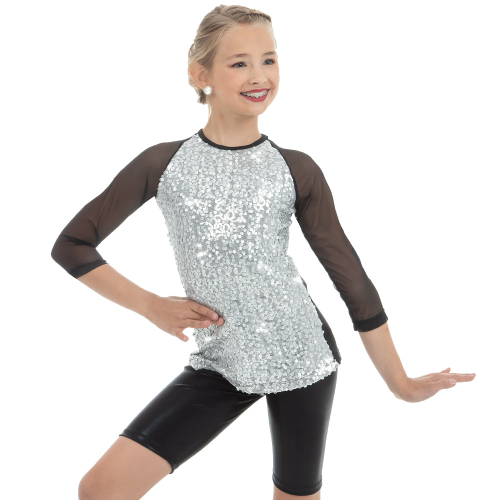 Performance 3/4 Sequin Top