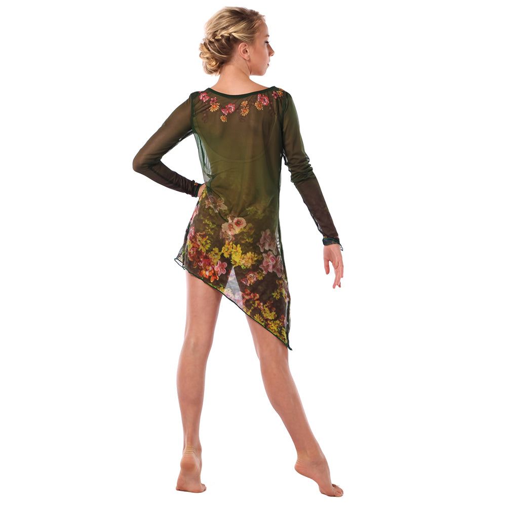 Garden of Eden Long Sleeve Mesh Dress