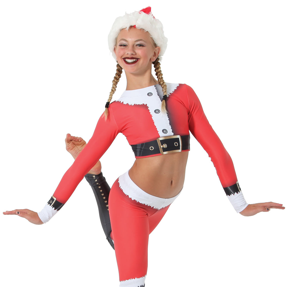 Youth Santa Crop Top