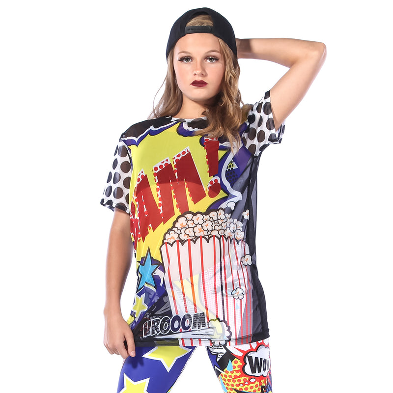 Pop Art Poppin Short Sleeve Mesh