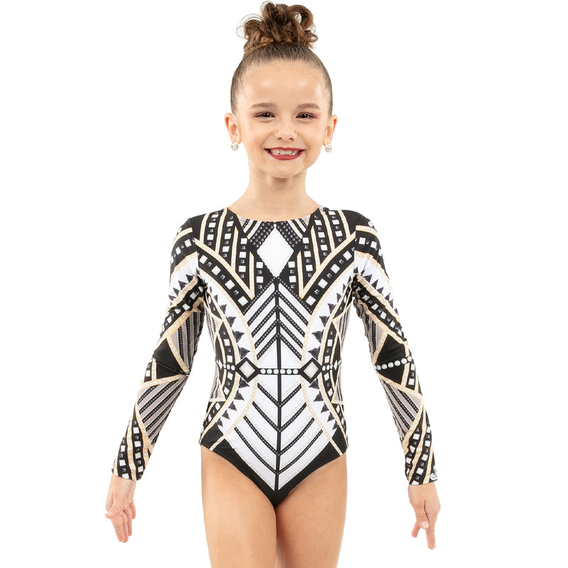 Youth Deco Long Sleeve Leotard