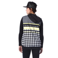 Houndstooth Cut Off Hoodie