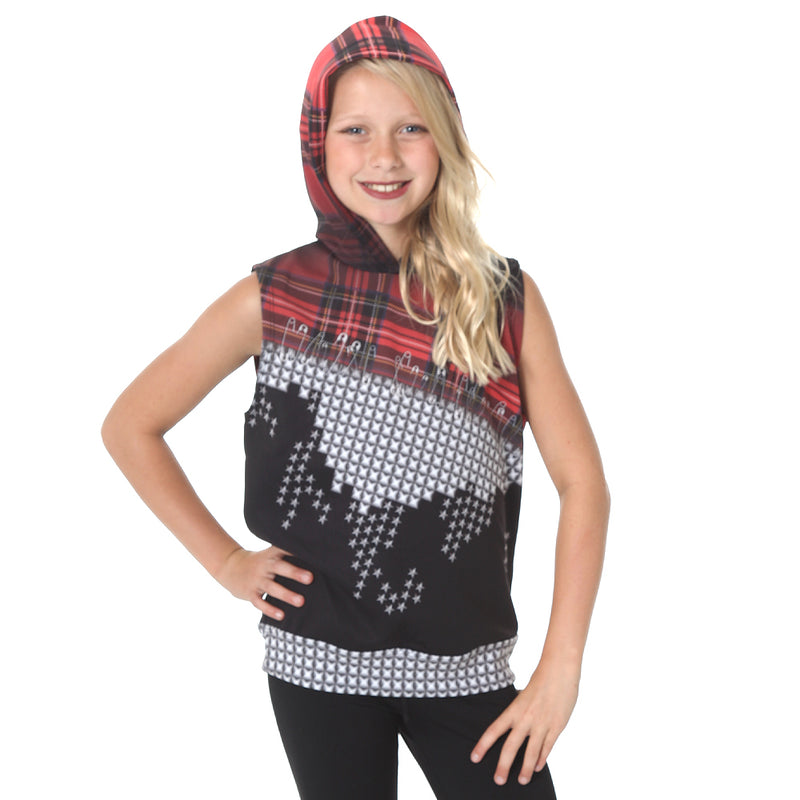 Youth Punk Rock Princess Cut Off Hoodie