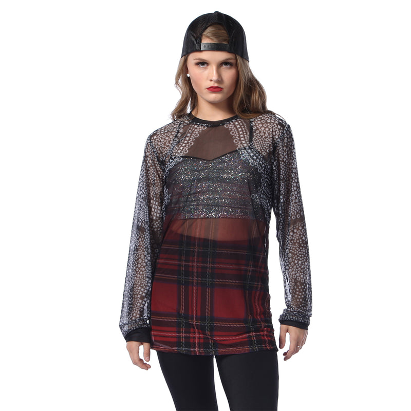 Youth Punk Rock Princess Mesh Long Sleeve Tee