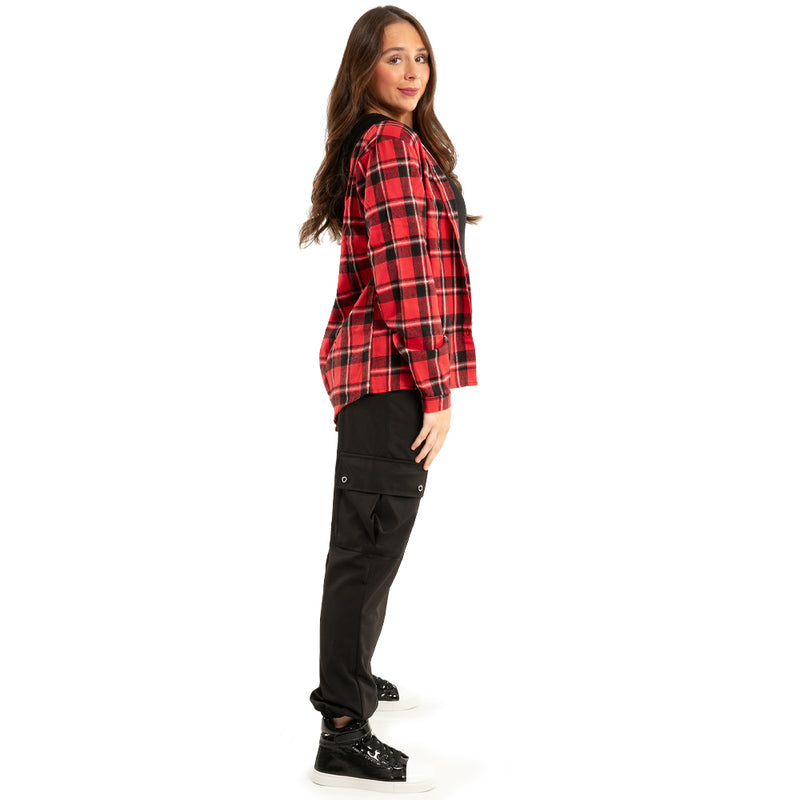 Alexandra Plaid Shirt w/ Hoodie