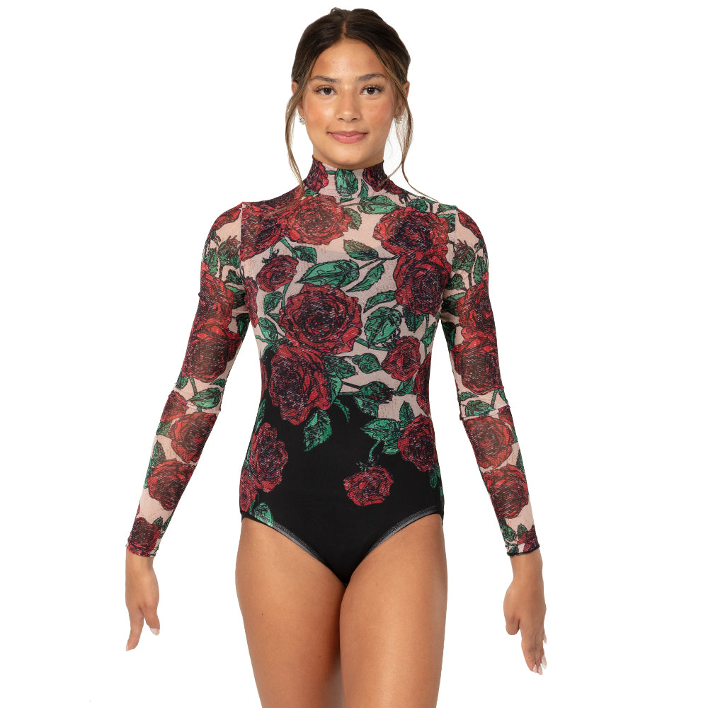 Youth Rose Mesh Leotard
