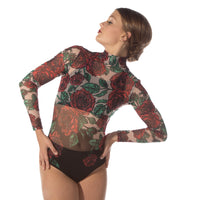 Youth Rose Mesh Leotard