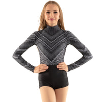 Youth Lace Chevron Biketard