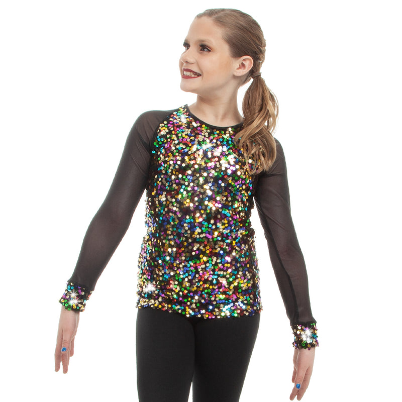 Alexandra Collection Kids Sequin Baseball Top