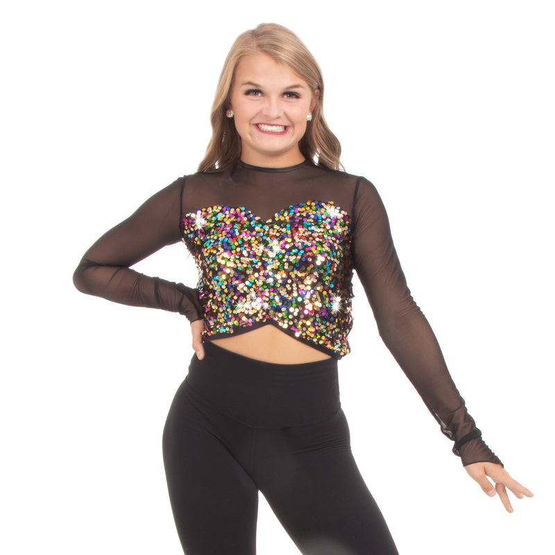 Alexandra Sequin Crop Top