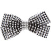 Rhinestone Bow with Contrast Trim