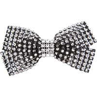 Rhinestone Bow with Contrast Trim