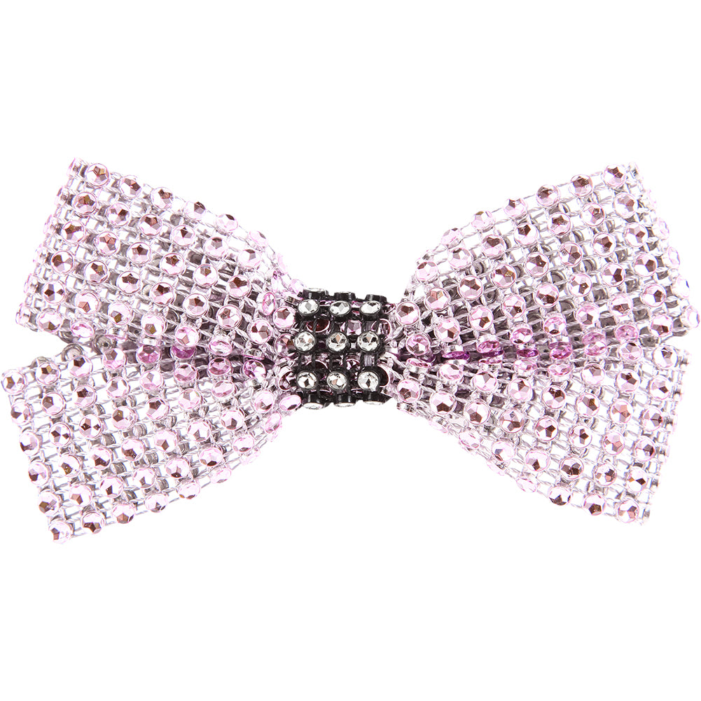 Rhinestone Bow with Contrast Trim