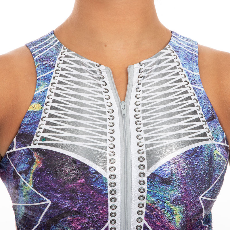 Youth Galaxy Princess Zipper Front Leotard