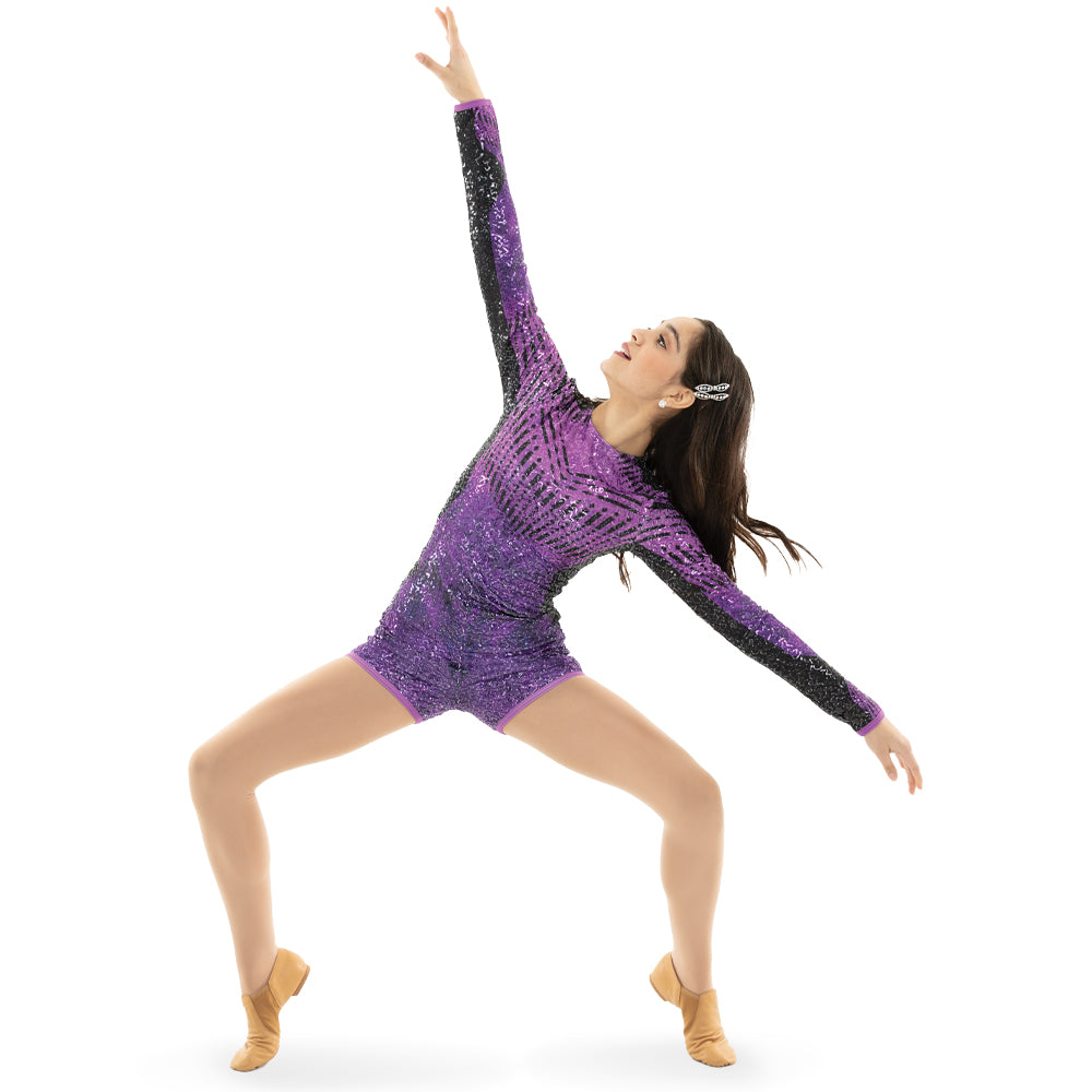 No Limit Long Sleeve Sequin Biketard