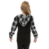 Youth Long Sleeve Hooded Plaid Shirt