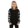 Youth Long Sleeve Hooded Plaid Shirt