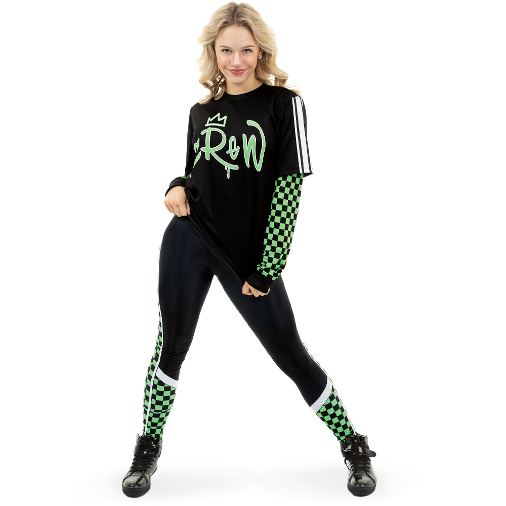 Checkered Crew Mid-Rise Legging