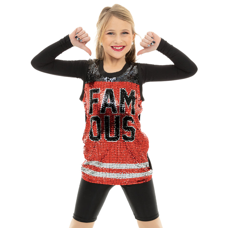 Famous Sequin Basketball Jersey