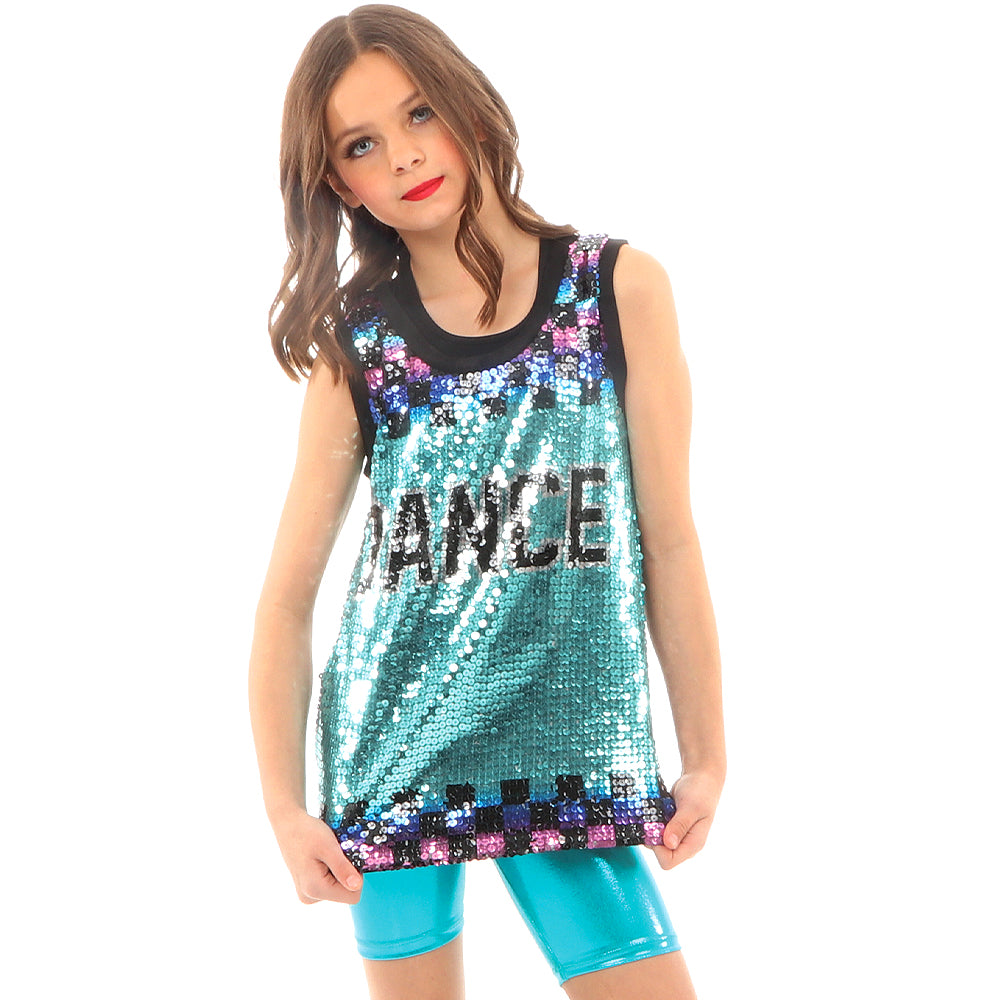 Ombre Checker Dance Sequin Jersey