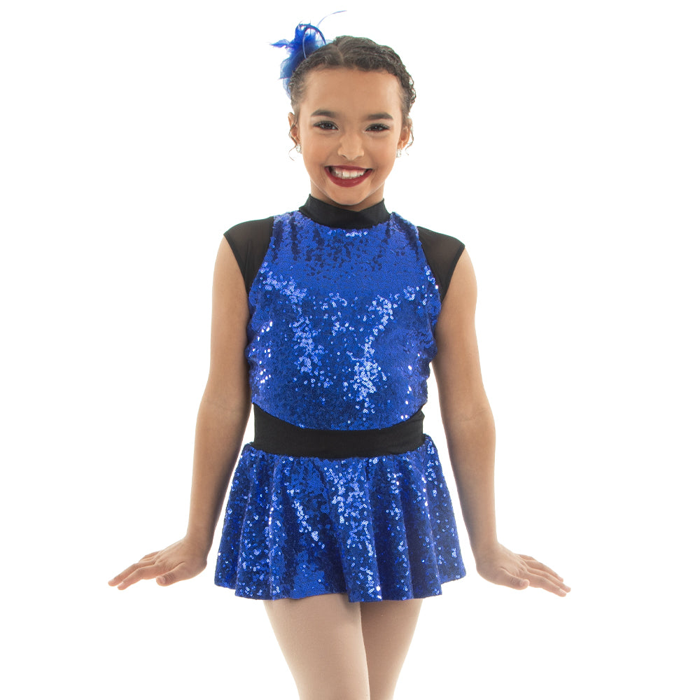 Youth Sequin Skirted Dance Biketard