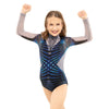 Youth Feather Criss Cross Mesh Leotard