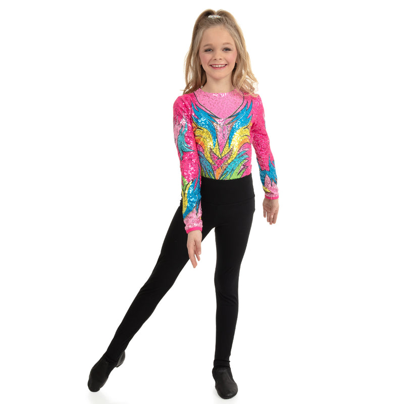 Youth Fluoro Flora Leotard