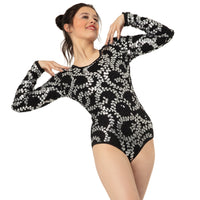 Light it Up Sequin Lace Long Sleeve Leotard