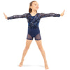 Youth Power Up Sequin Mesh Asymmetrical Unitard