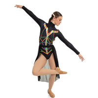 Come Alive Long Sleeve Rhinestoned Leotard