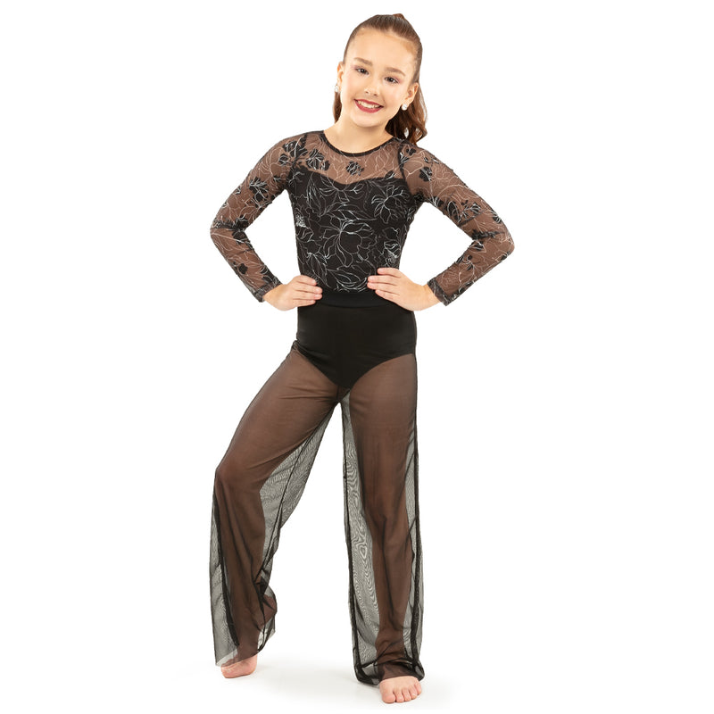 Youth Power Mesh Wide Leg Pant with Attached Brief