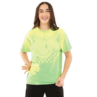 Youth Checkered Smiley Face Tee