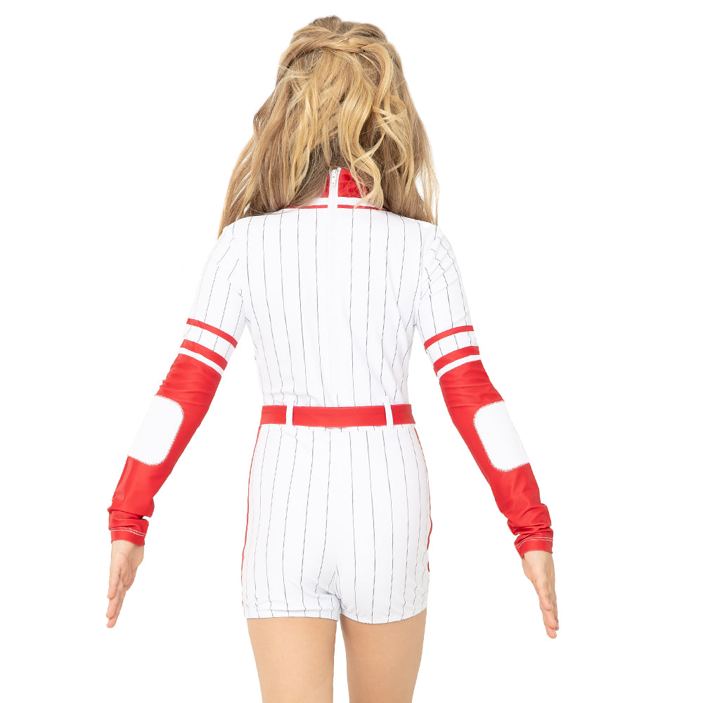 Youth Baseball Strike Out Pin Stripe Biketard