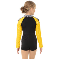 Youth Checkered Long Sleeve Biketard